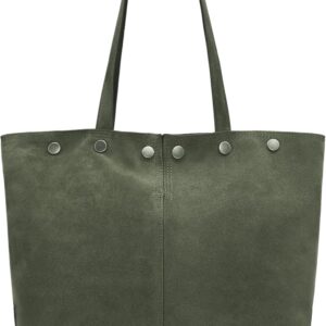 Sac cabas Liebeskind Berlin cuir vert forest femme-0